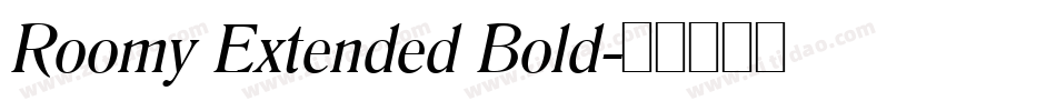 Roomy Extended Bold字体转换